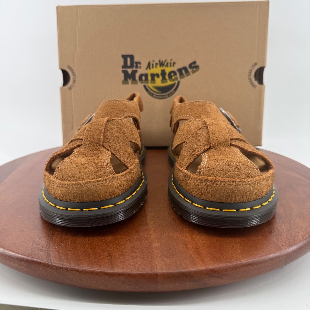 Dr. Martens Archive Fisherman Sandal Natural Tan Plush Suede Mens 8/Womens 9 - Picture 5 of 12